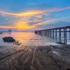 Sunset at Port Dickson fishing jetty